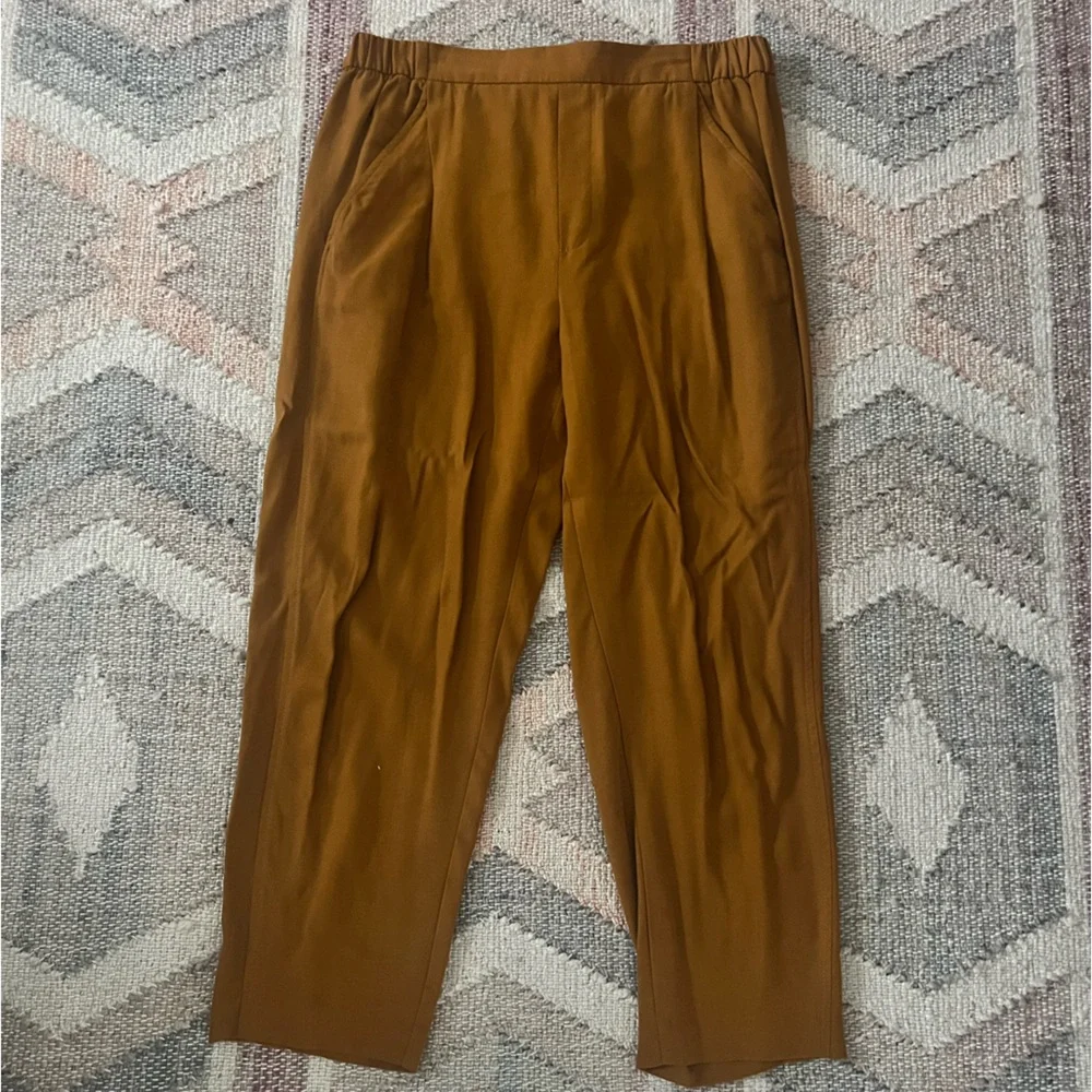 Zara Caramel Brown Tapered Trousers